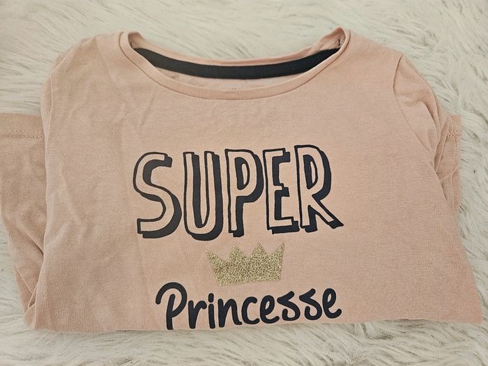 👕 T-shirt rose Verbaudet 24 mois – Super Princesse 👑
