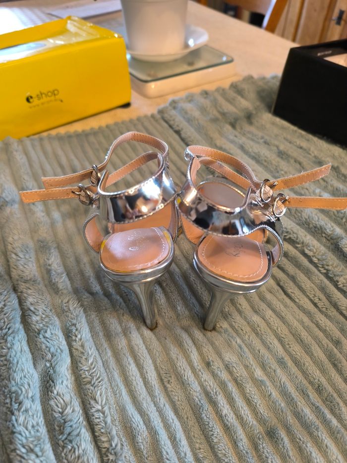 Sandales talon aiguille argenté T40 Rouge bijoux - photo numéro 5