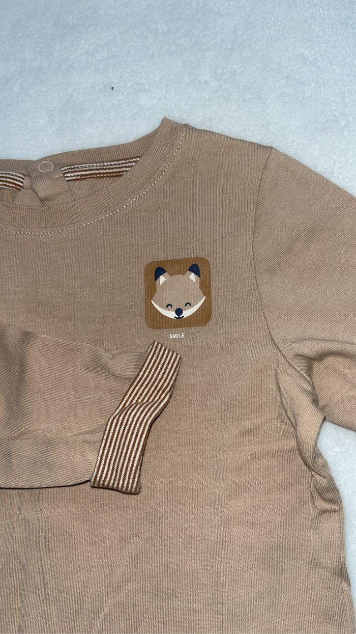 Ensemble T-shirt Renard + Pantalon 71cm🦊 - photo numéro 2
