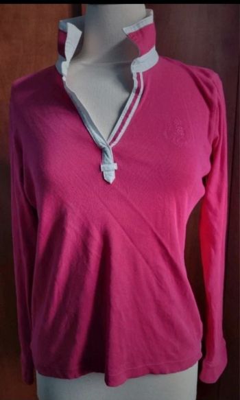 Polo manches longues rose