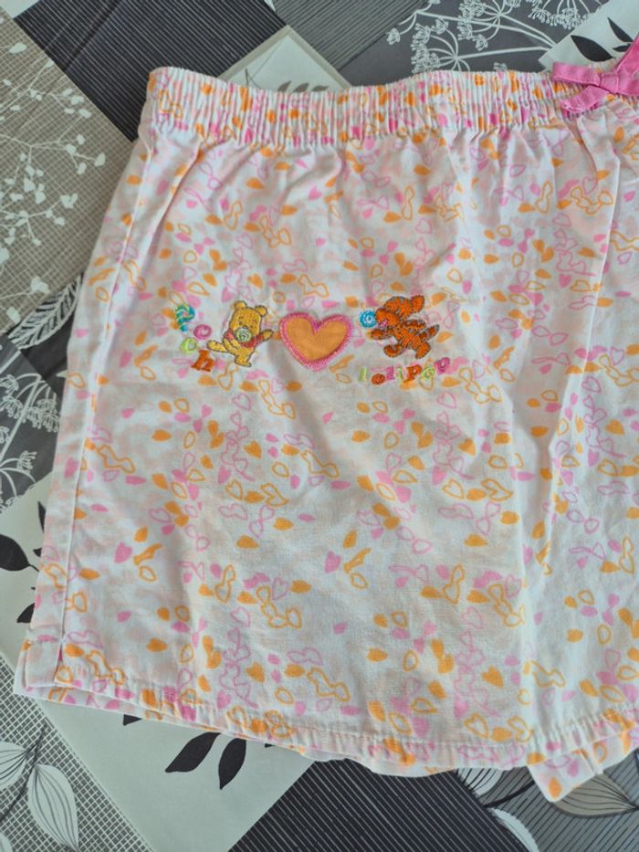 Jupe short à fleurs orange et rose Disney - photo numéro 2