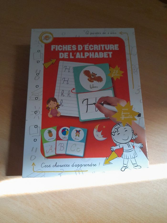 Fiches d'écriture de l'alphabet
