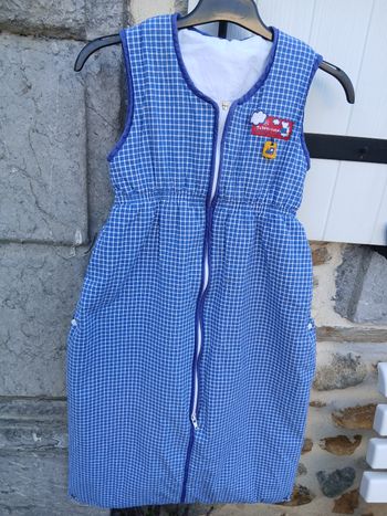 Gigoteuse évolutive  68 a 93cm bleu et blanche