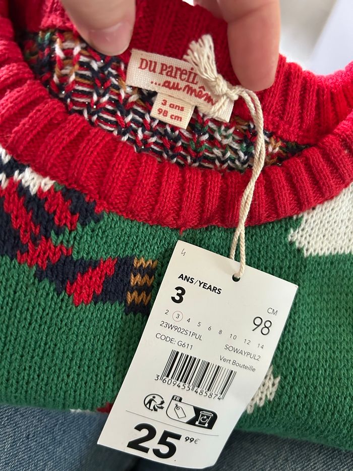 Pull chaud de Noël #du pareil au même #3 ans neuf - photo numéro 6