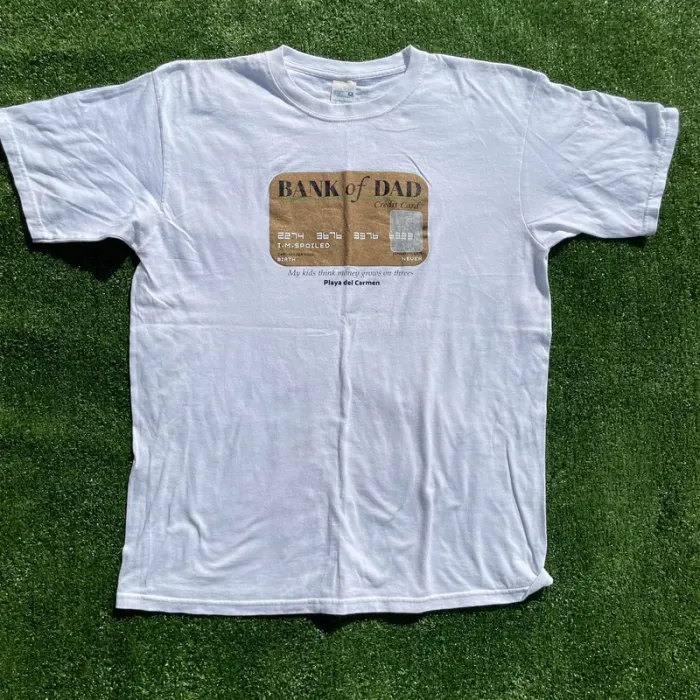 T-shirt souvenir vintage Bank Of Dad Funny 2000s XL - photo numéro 2