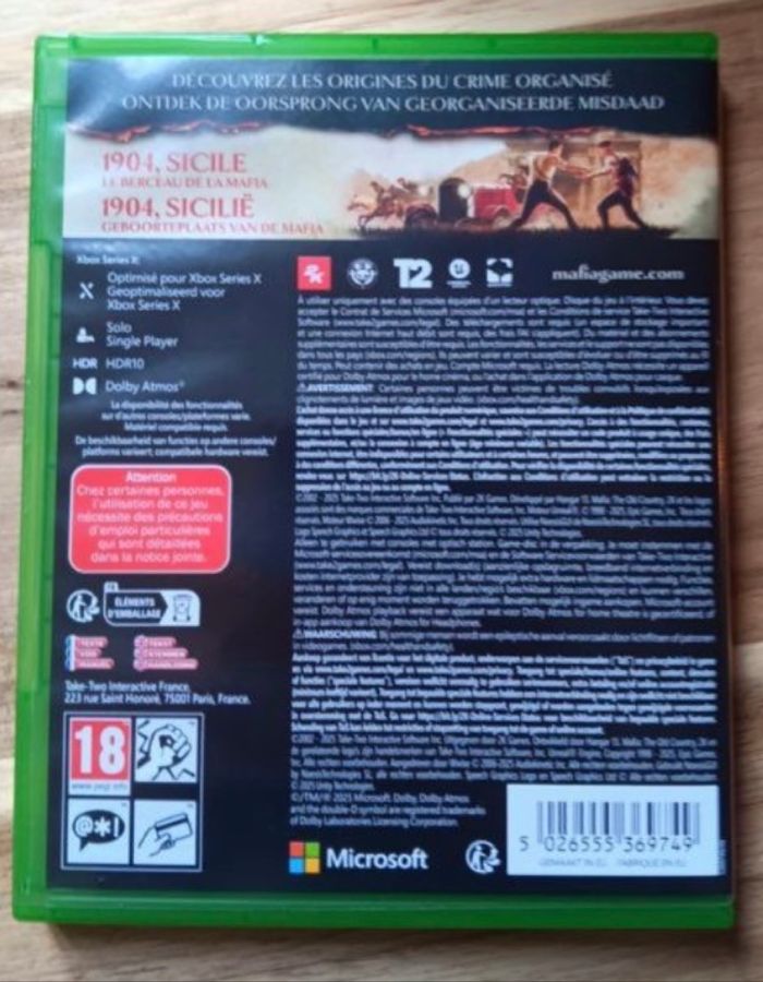 Comme neuf Jeu Xbox Mafia The Old Country - photo numéro 3