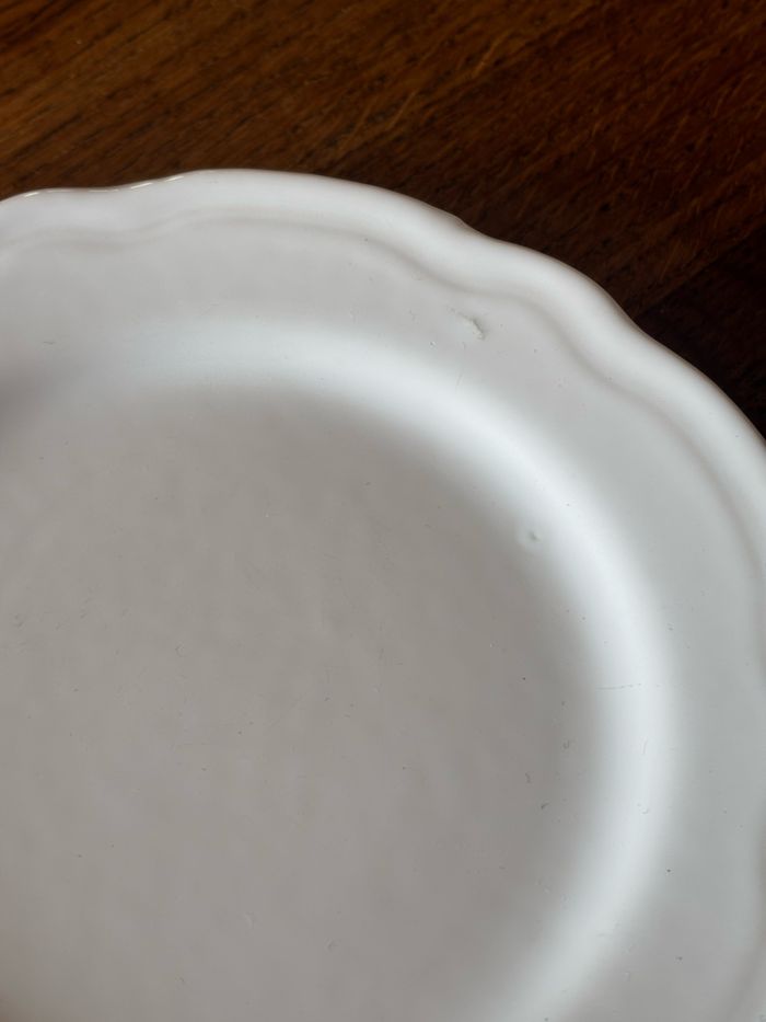 Lot de 10 assiettes À dessert blanches idéal pour fête ou décoration - photo numéro 6