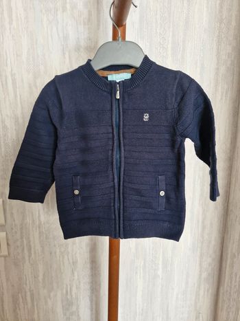 🎯 Gilet zippé bébé - Obaïbi - Taille 12 mois - Coton