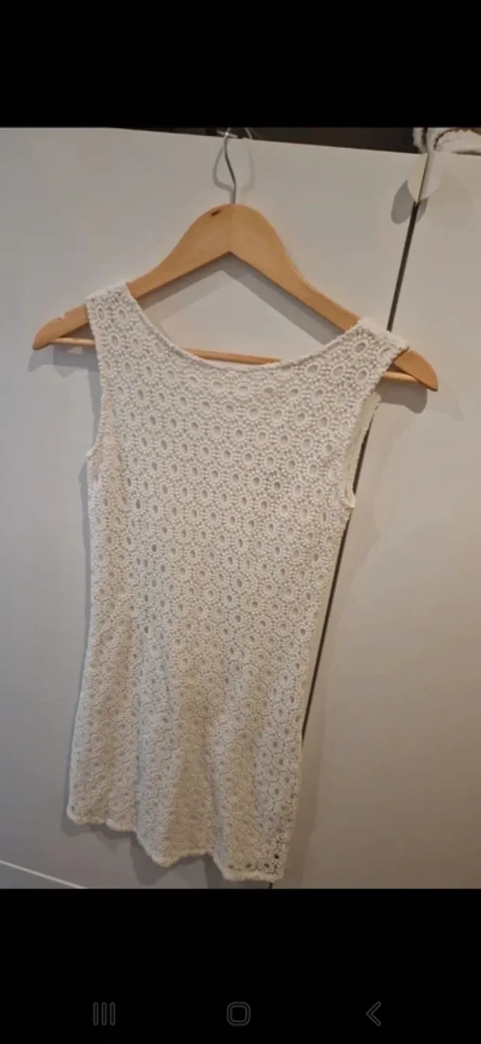 Robe dentelle blanche naf naf taille s Très bon état - photo numéro 5