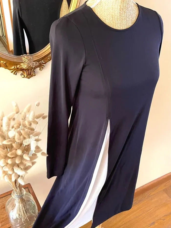 Robe Noire à Manches Longues Style Patineuse – Zara – Taille M - photo numéro 9