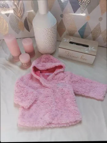 Veste fourrée effet moumoute Tom & Kiddy fille 6 mois