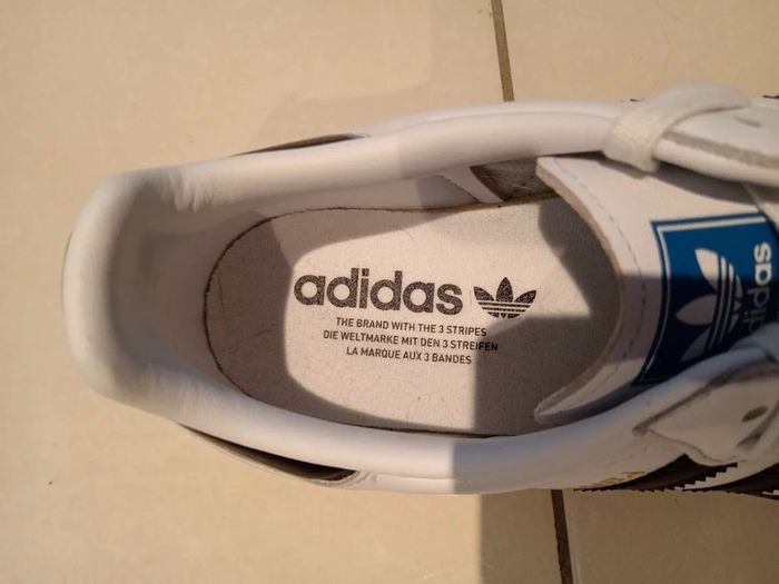 Adidas Handball Spezial 45 Blanc Braun Cuir - photo numéro 5