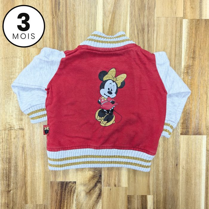 Gilet / Sweat rouge - Disney Minnie - 3 mois - photo numéro 2