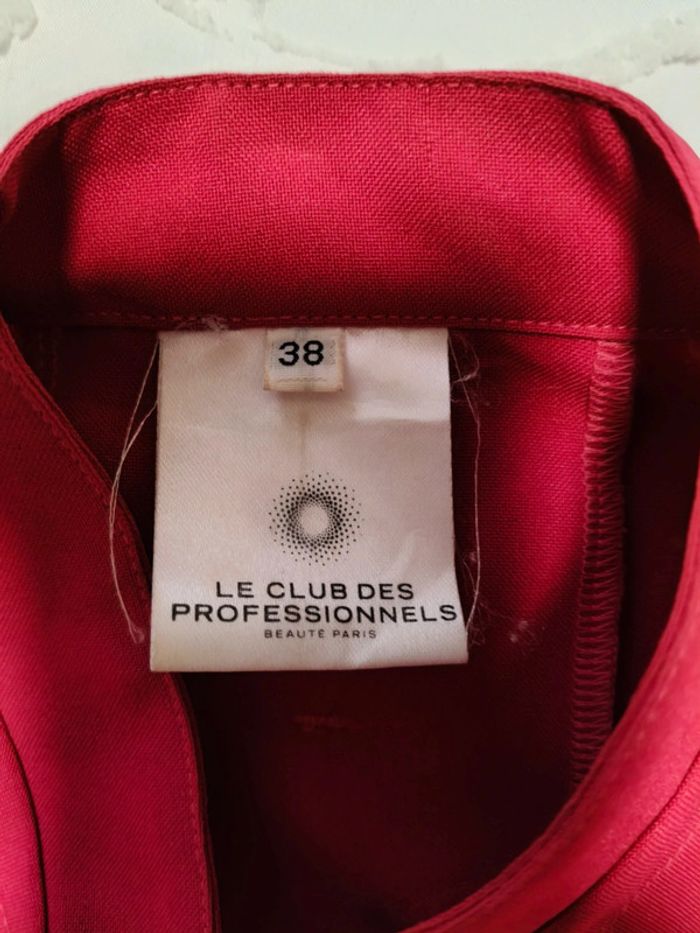 Blouse professionnelle esthéticienne fushia - photo numéro 2