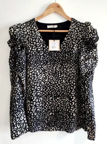 Top léopard beige et noir - S - Neuf