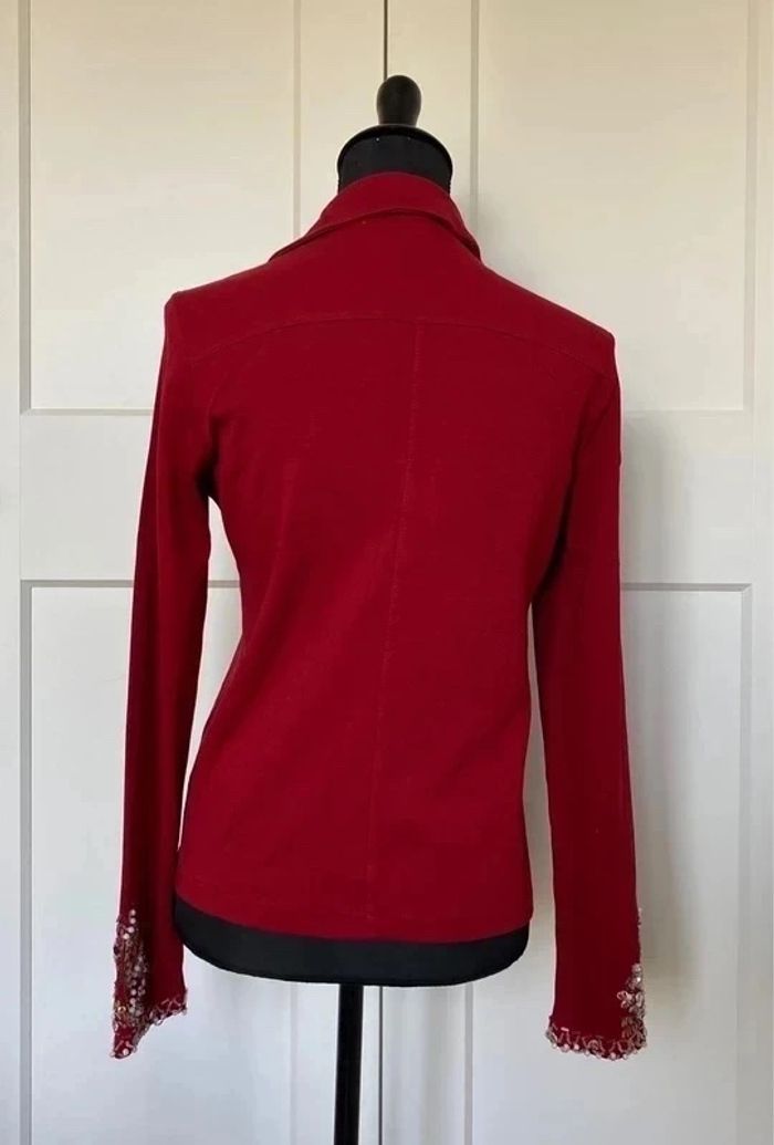 Ensemble blazer et top à strass rouge taille S / M - photo numéro 6