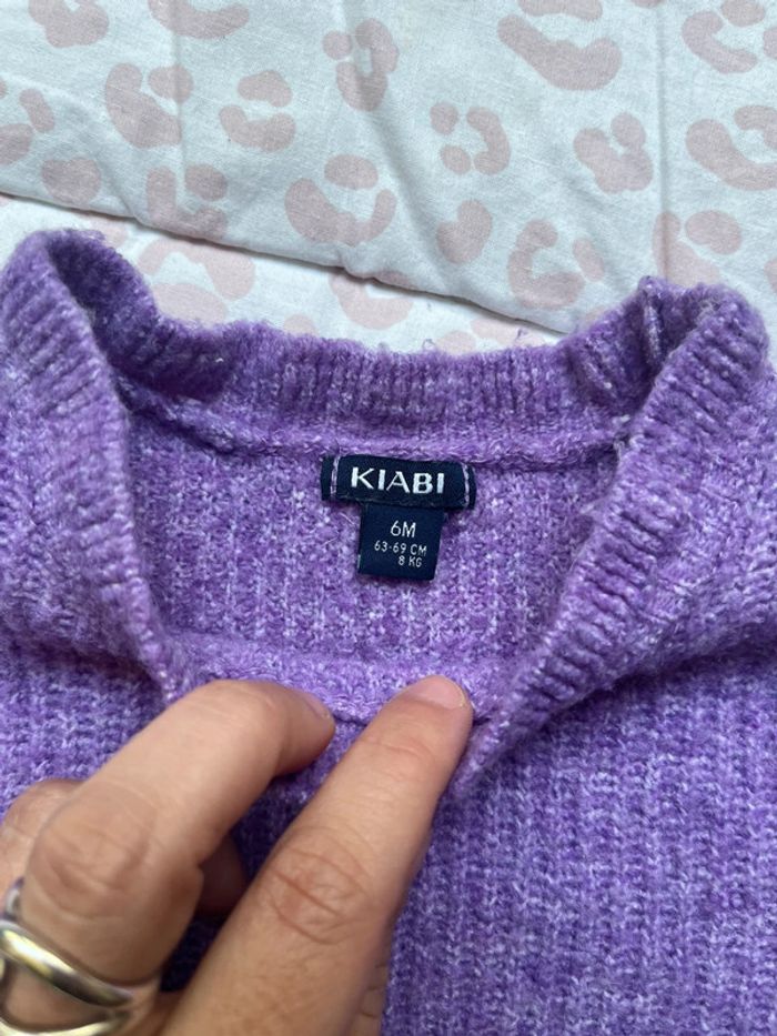 Pull violet Kiabi 6 mois - photo numéro 2