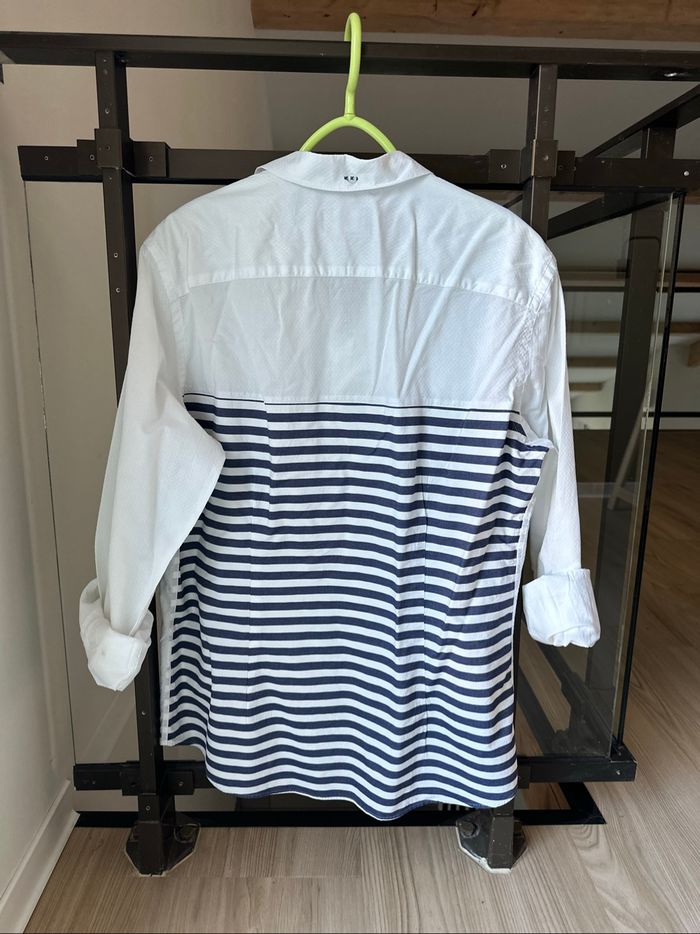 Chemise blanche Devred avec détails rayures au dos - photo numéro 2