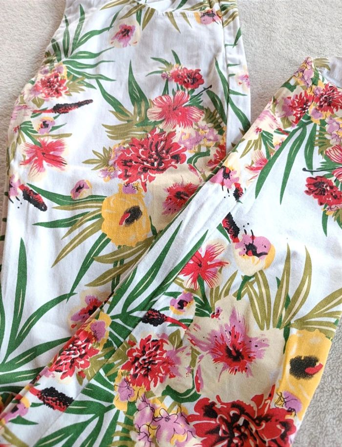 Pantalon stretch fleuri S - photo numéro 2