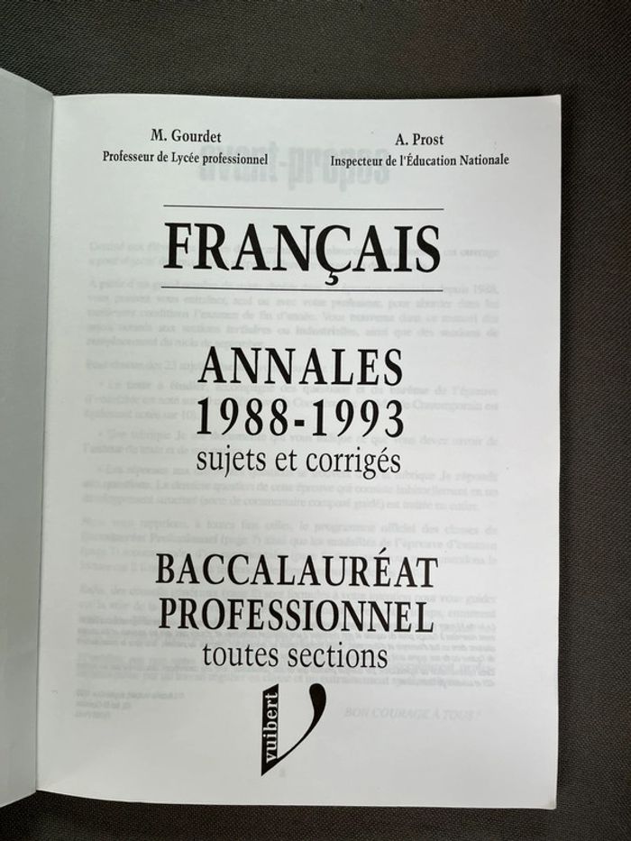 Annales sujets et corrigés Français Bac Pro - photo numéro 3