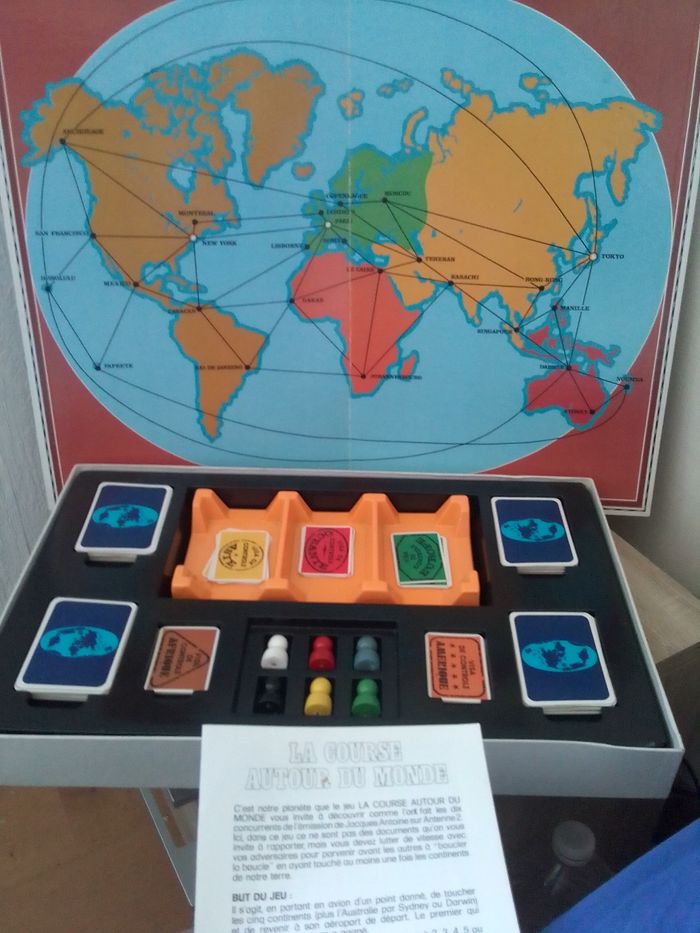 Ancien jeu de société  LA COURSE AUTOUR DU MONDE - photo numéro 3