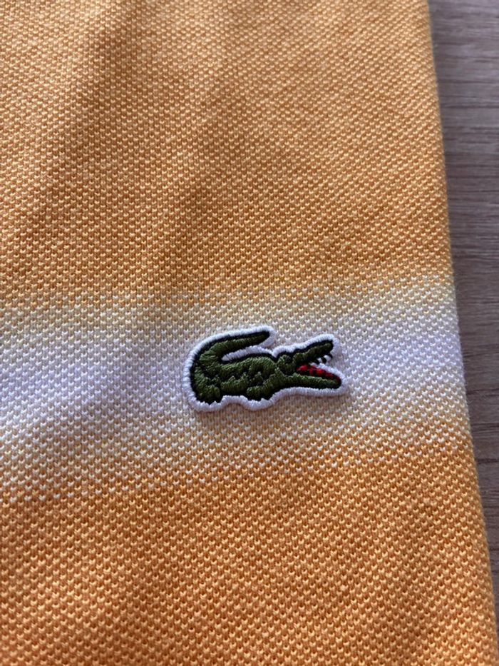 T-shirt Lacoste, rayé Jaune et crème, taille S, homme - photo numéro 3