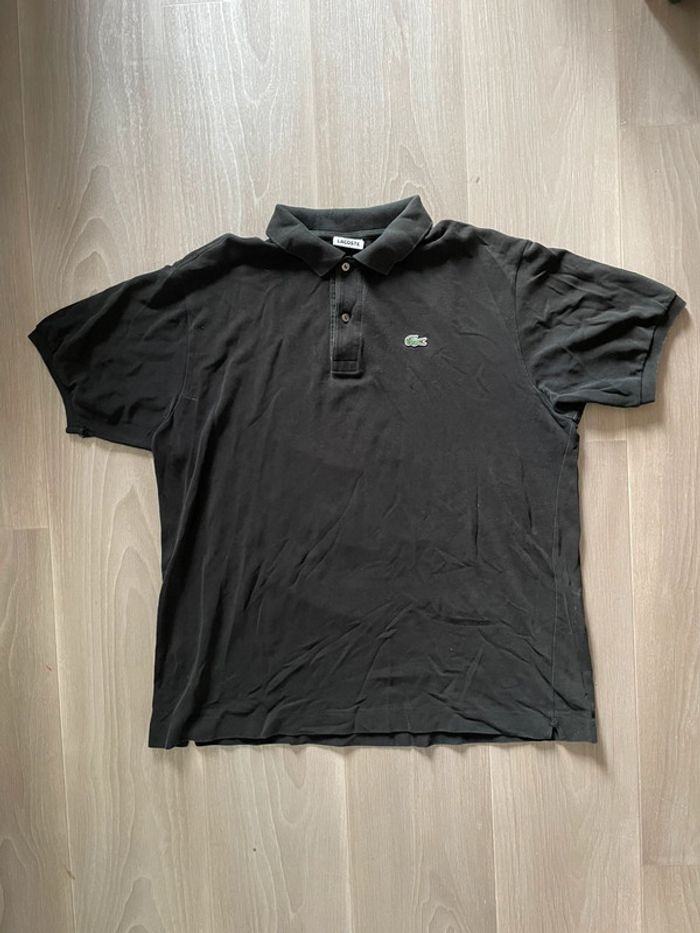 Polo Lacoste noir classique 🐊