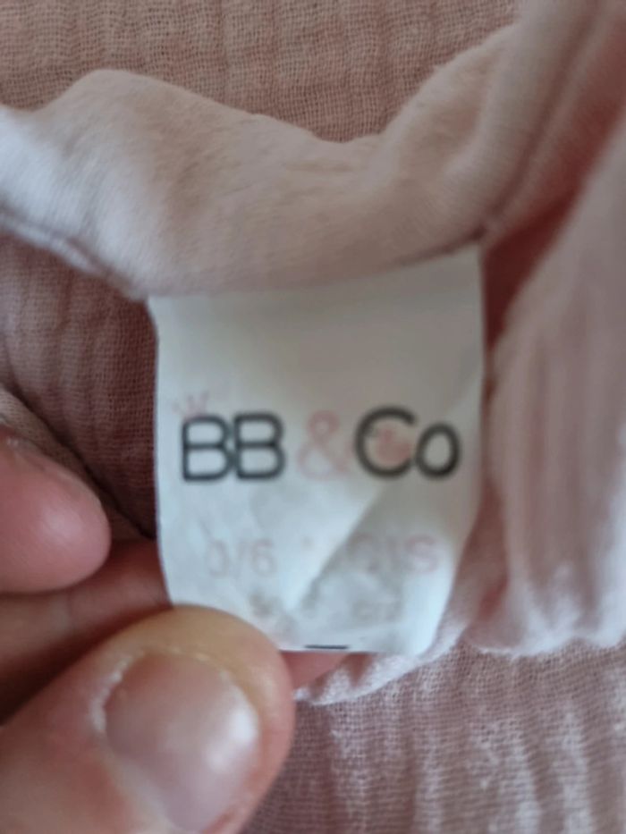 Magnifique turbulette en gaz de coton rose claire- TOG 3.3 - 0-6mois - BB&CO - photo numéro 3