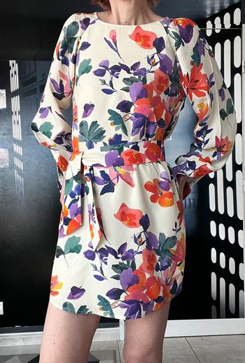 Robe courte en soie