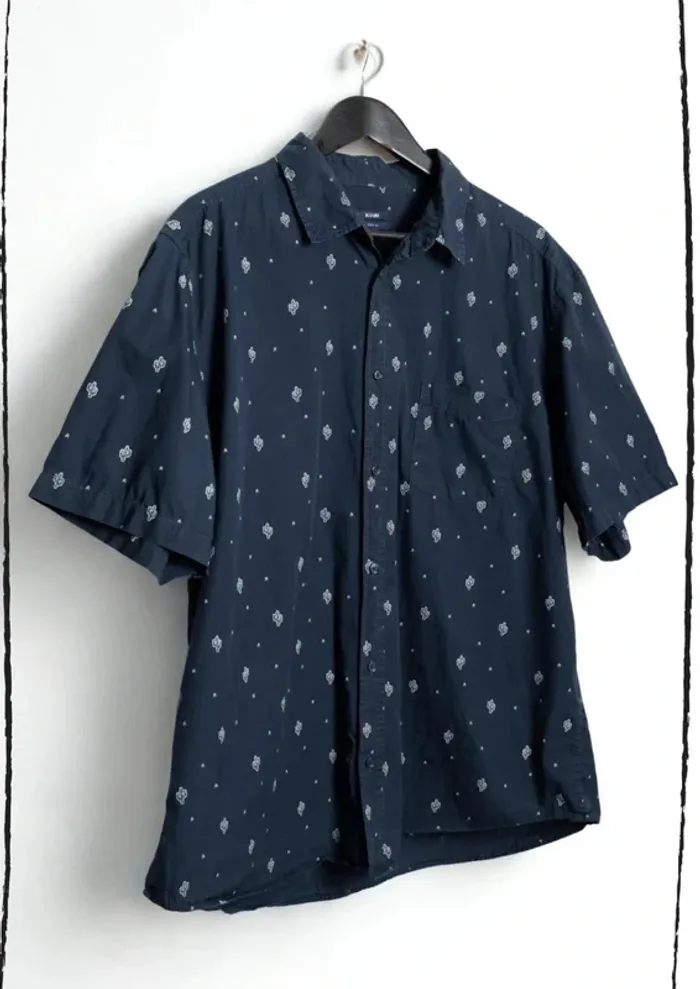Chemise été bleu motif cactus 100% coton Kiabi Taille XXL - photo numéro 3