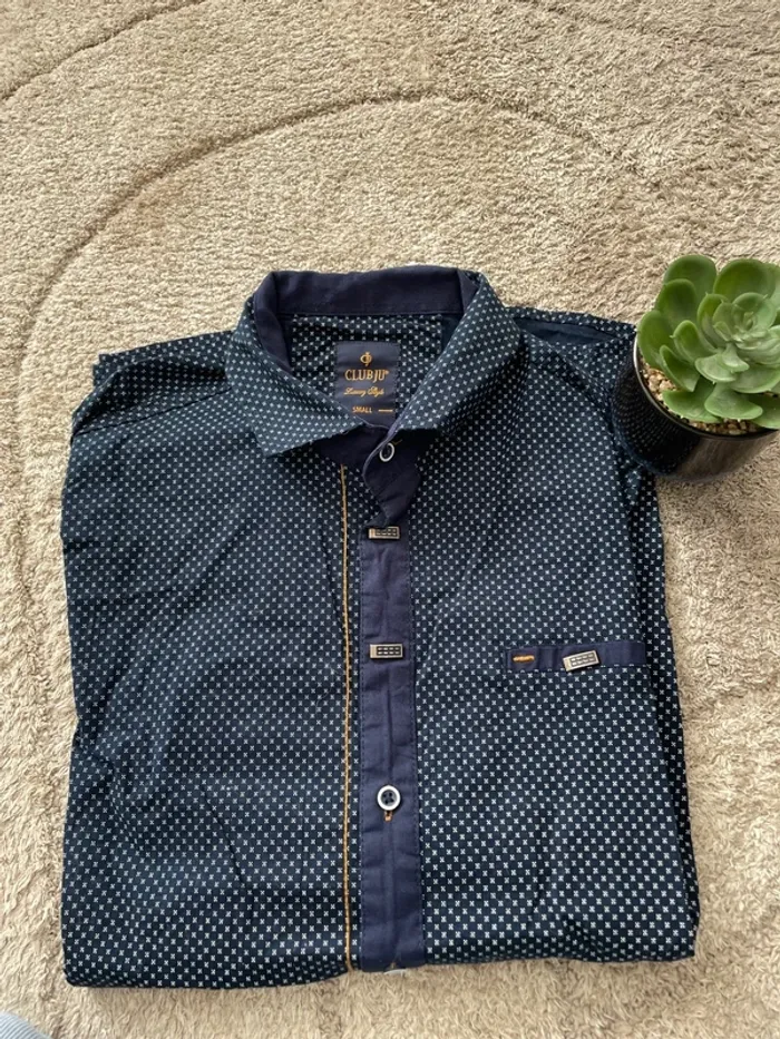 Chemise à motif homme S