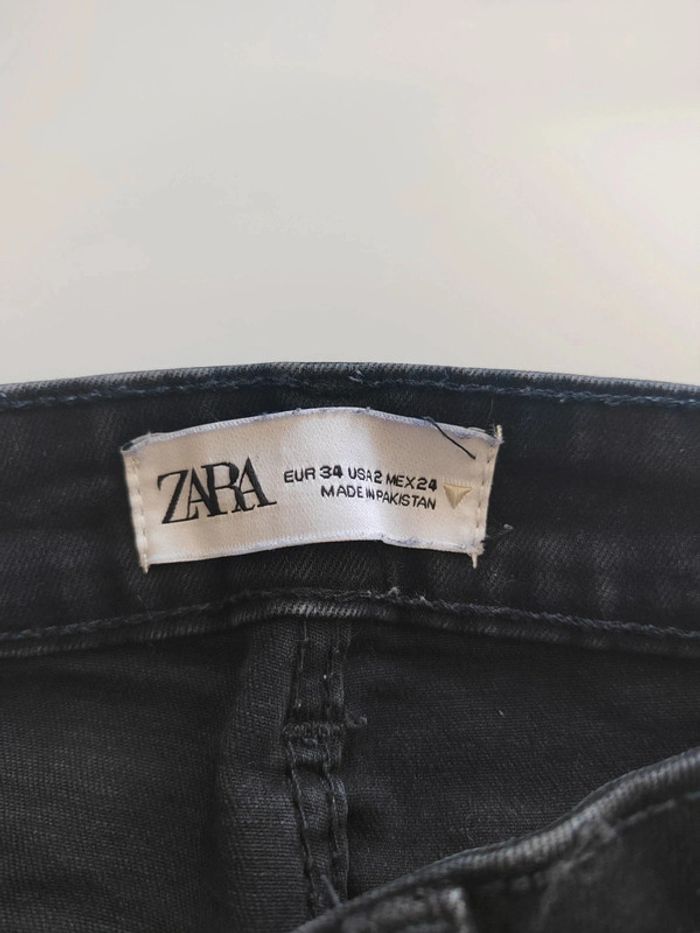 Jean ZARA en tissu super stretch avec taille haute Noir Taille 34 - photo numéro 2