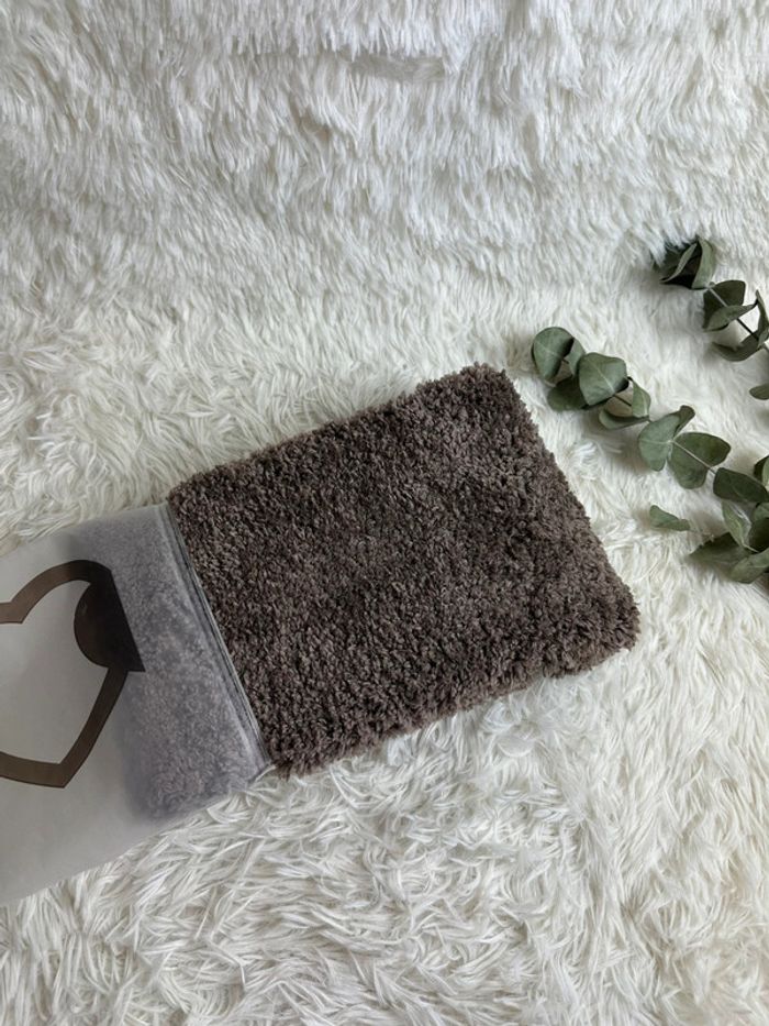 Tapis de salle de bain bouclette marron Miulee taille 40x60 cm