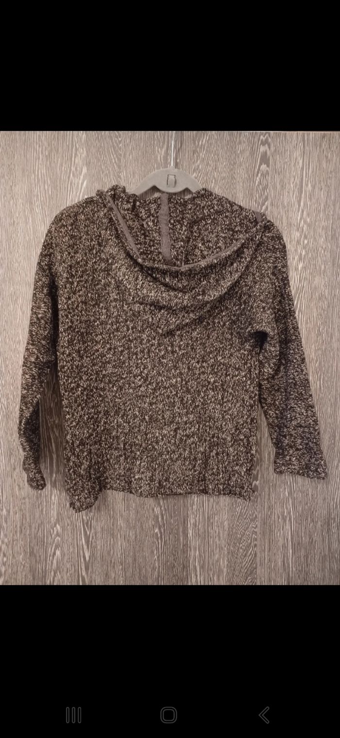 Gilet à capuche en maille avec boutons à enfiler - photo numéro 9