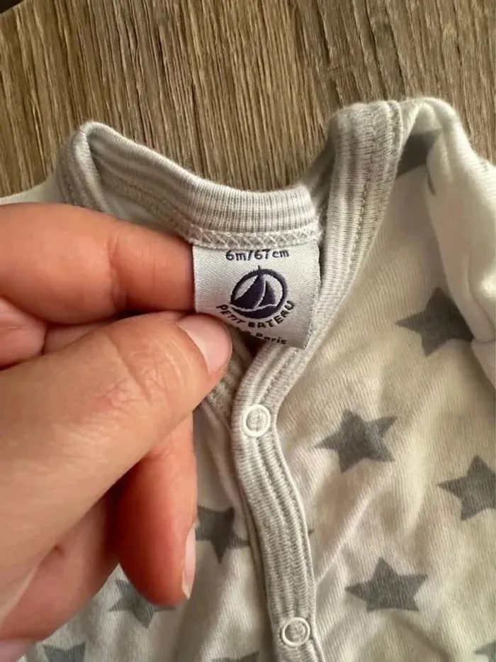 Pyjama petit bateau grenouillère été léger 6 mois 68 cm - photo numéro 3