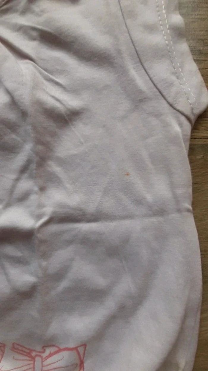 Tee-shirt manches courtes rose noeuds 23 mois - photo numéro 2