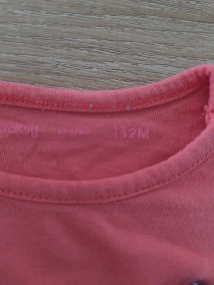 Tshirt manches longues belle et rebelle 12 mois - photo numéro 4