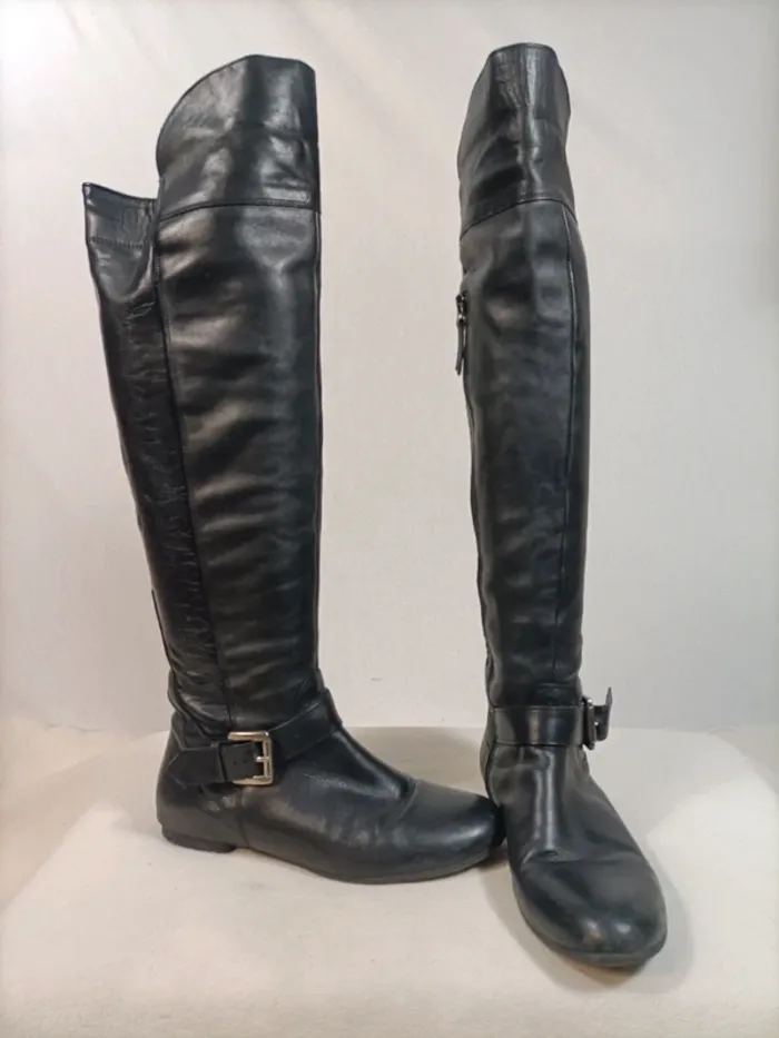 Cuissardes sans talon 37 femme - bottes hautes plates - photo numéro 2