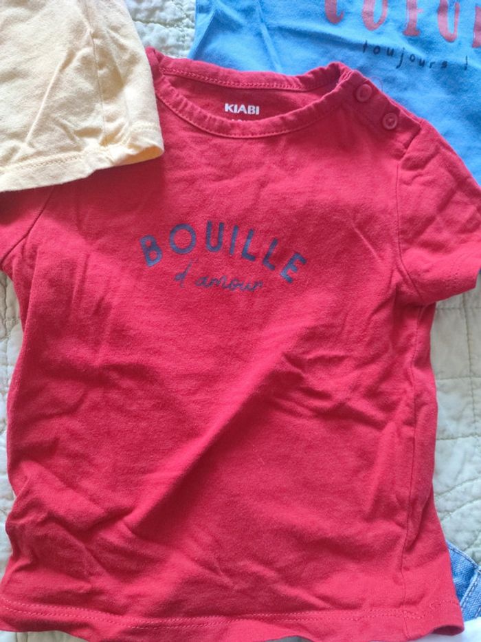 3 t-shirts été bébé 12 mois - photo numéro 3