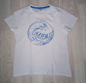 Tee-shirt blanc motif surf  Kiabi 
T. 10 ans