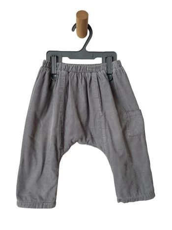 Pantalon confortable gris en velours côtelé - Vertbaudet 12 mois (74cm)