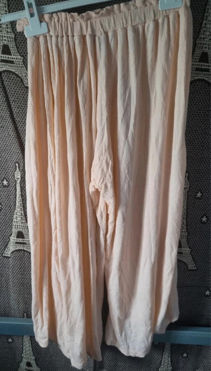 Pantalon léger rose pâle à jambes larges 12ans - photo numéro 4