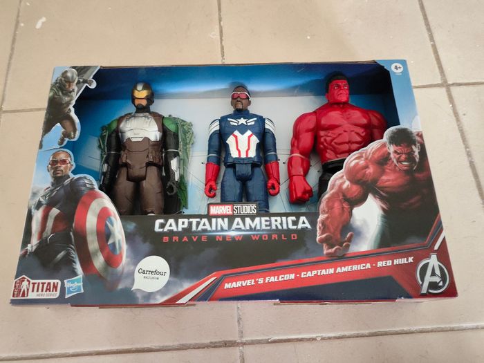 Pack 3 Figurines Captain America Brave New World Marvel Avengers Neuf
