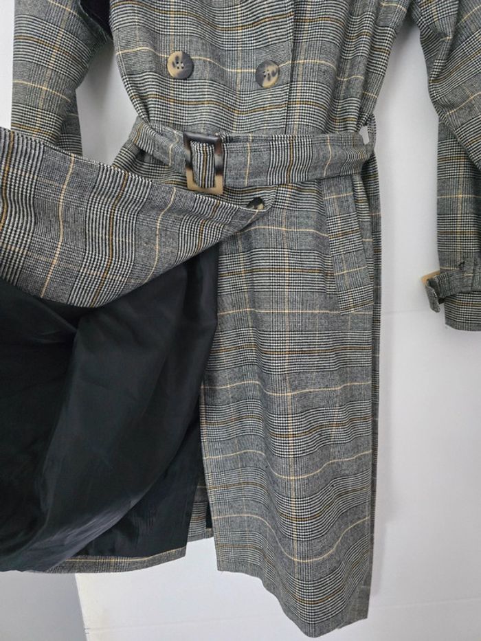 Manteau trench a carreaux - photo numéro 5
