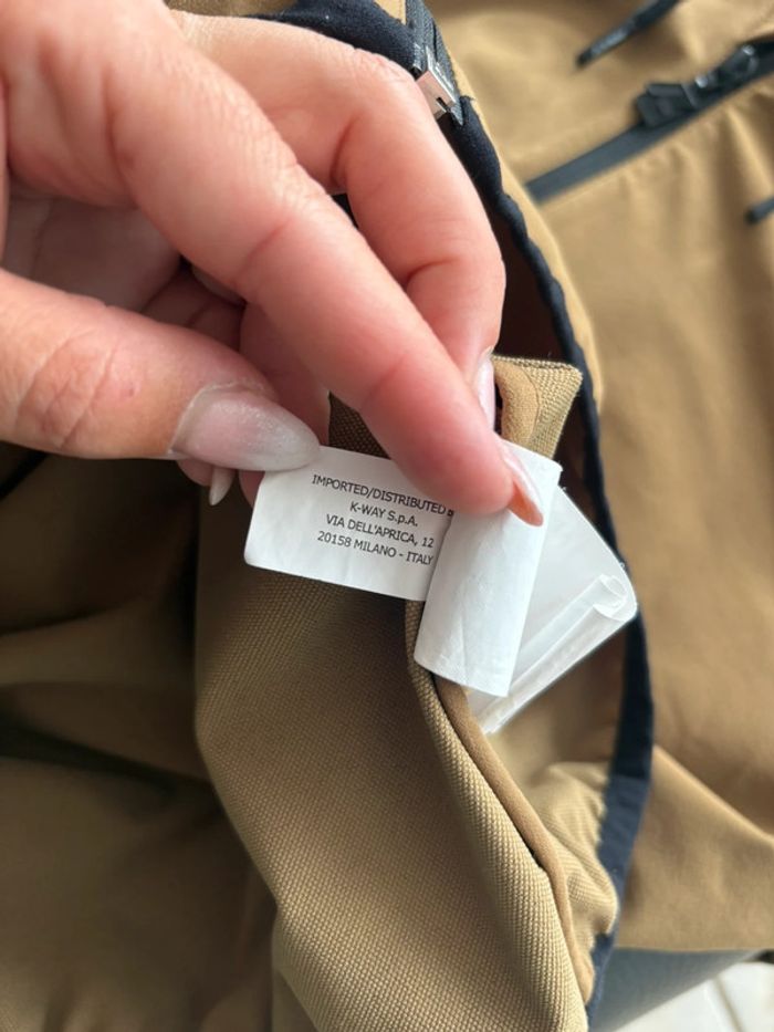 Veste K-Way - marron/beige - taille S/36 - en très bon état - porté 1 fois - photo numéro 9