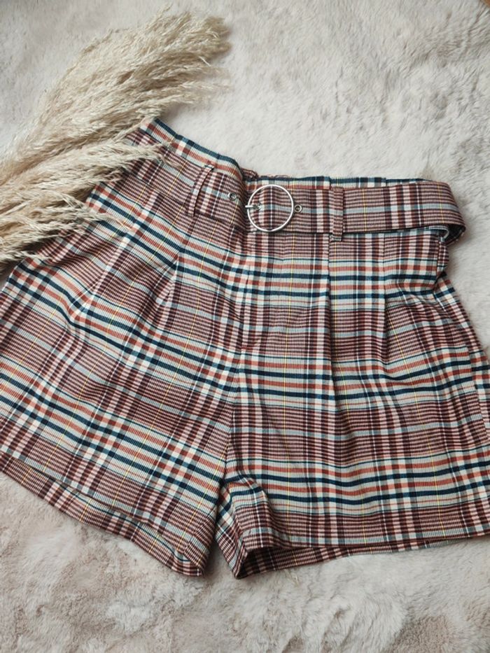 Short à carreaux