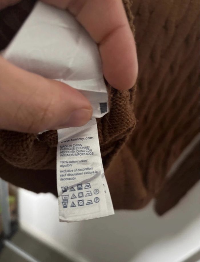 Pull Tommy Hilfiger – Col V – Maille torsadée – épais & Chaud – Taille M - photo numéro 3