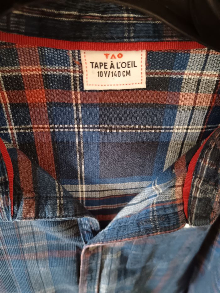 Chemise à carreaux TAO 10 ans - photo numéro 4