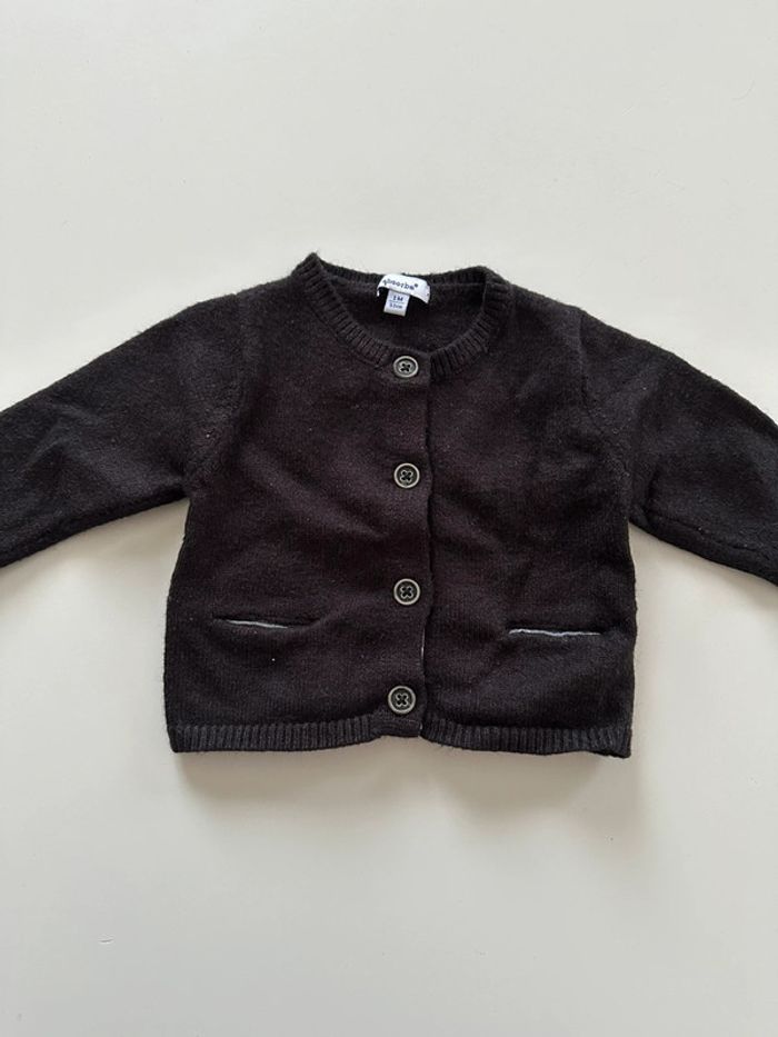 Gilet bébé en laine - 1 mois - Absorba - photo numéro 3