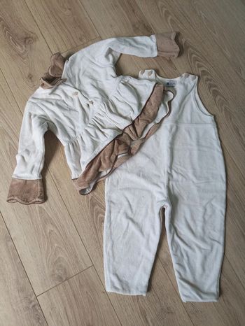 Ensemble salopette + gilet assorti